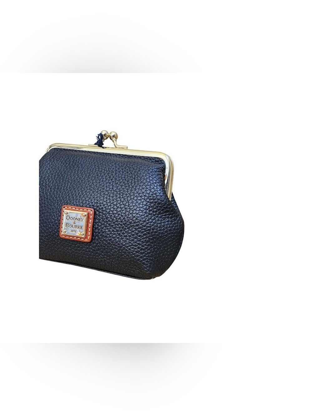 Dooney Black Large Frame Kisslock Wallet - Picture 4 of 10